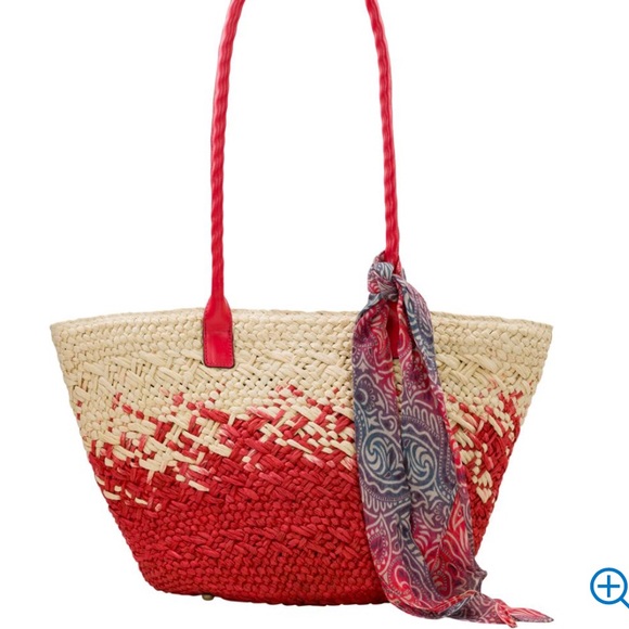 Patricia Nash Handbags - ☀️⛱️ Patricia Nash Calypso Ombre Woven Straw Tote with Scarf NWT⛱️☀️
